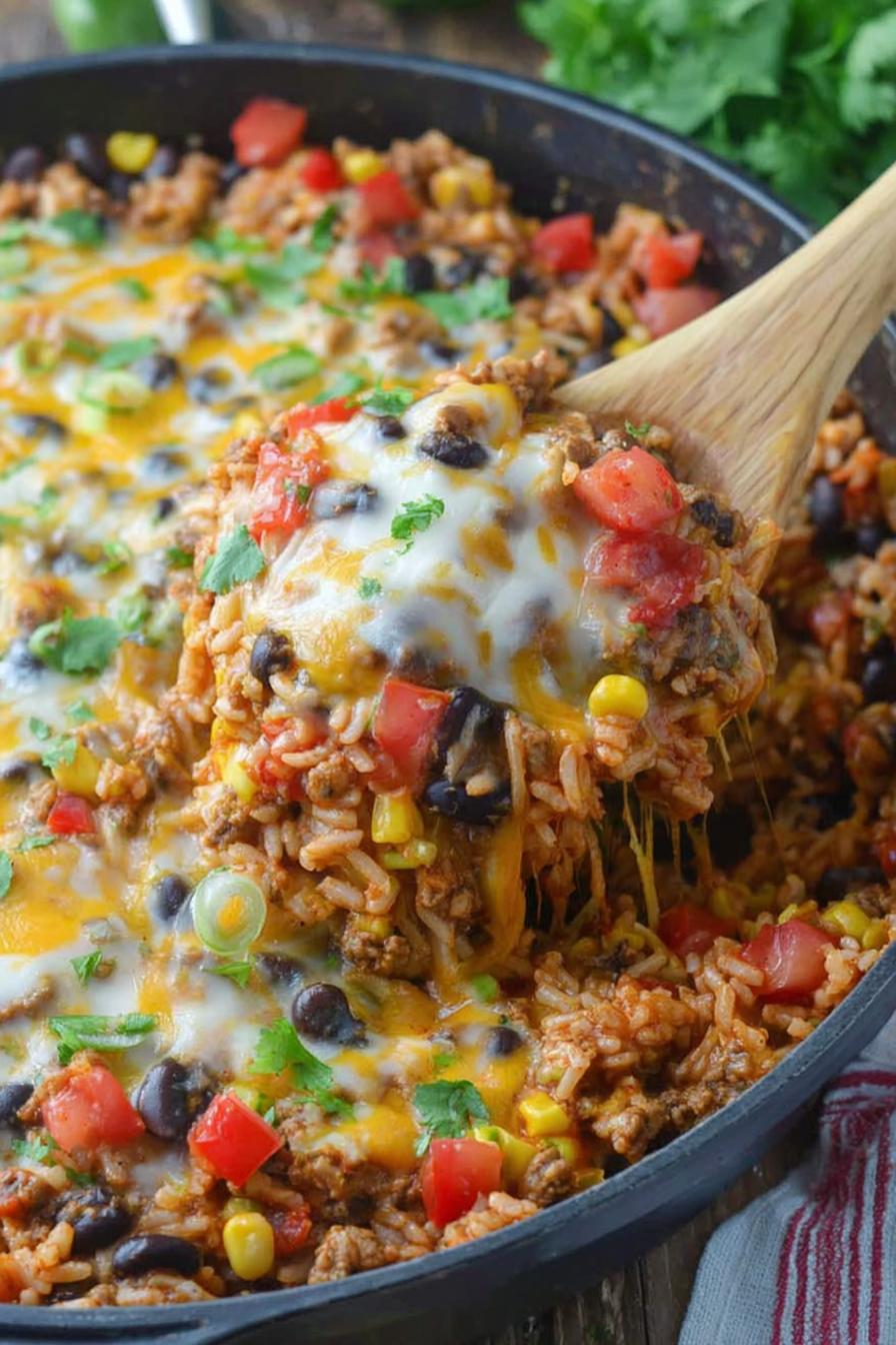 Devour Amazing One Pot Mexican Rice Casserole in 45